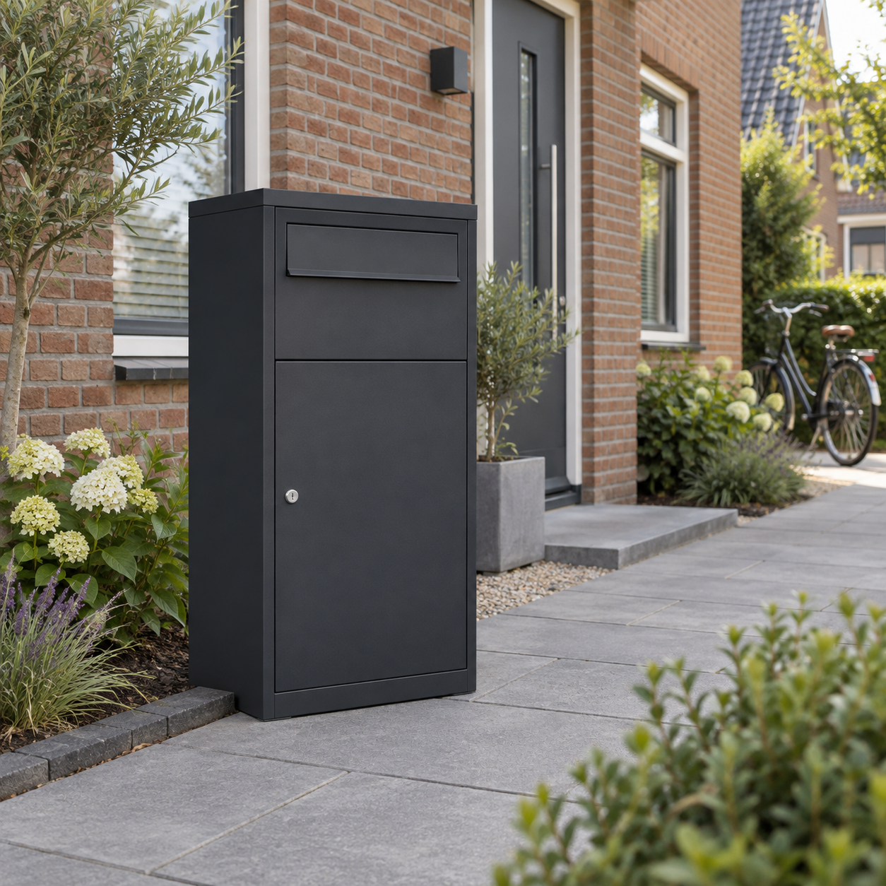 Pakketboxen bij een woning of in de tuin