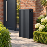 Pakketbox met houtlook – antracietgrijs