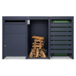 Combiset pakketbox, houtopslag en kliko ombouw – antracietgrijs - Afbeelding 2